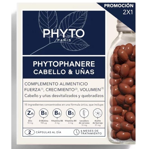 Phyto phytophanere dúo complemento alimenticio, fuerza, crecimiento y volumen