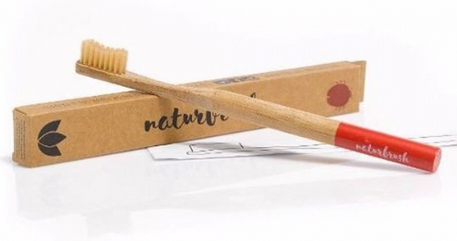 Cepillo dental naturbrush adultos rojo medio
