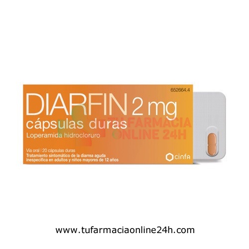 DIARFIN 2 mg CAPSULAS DURAS , 20 cápsulas