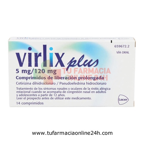 VIRLIX PLUS COMPRIMIDOS DE LIBERACION PROLONGADA  , 14 comprimidos