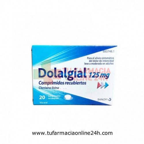 DOLALGIAL CLONIXINO LISINA 125 mg COMPRIMIDOS RECUBIERTOS , 20 comprimidos