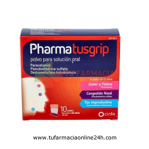 PHARMATUSGRIP POLVO PARA SOLUCION ORAL , 10 sobres