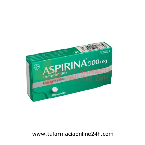 ASPIRINA 500 mg COMPRIMIDOS , 20 comprimidos