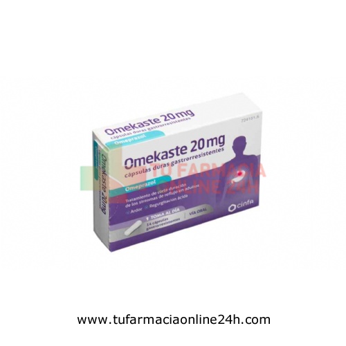 OMEKASTE 20 MG CAPSULAS DURAS GASTRORRESISTENTES, 14 cápsulas (Blister PVC-PVDC/Al)