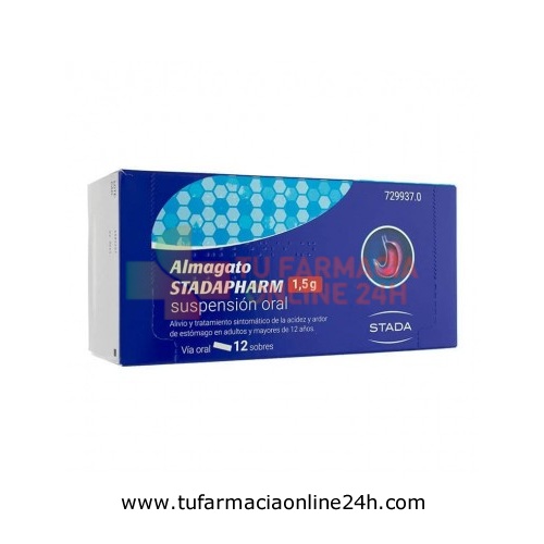 ALMAGATO STADAPHARM 1,5 G SUSPENSION ORAL 12 sobres