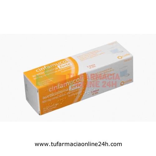 CINFAMUCOL ACETILCISTEÍNA FORTE 600 MG COMPRIMIDOS EFERVESCENTES,20 comprimidos