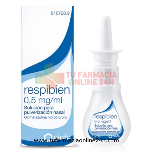 RESPIBIEN 0,5 mg/ml solución para pulverización nasal , 1 envase pulverizador de 15 ml
