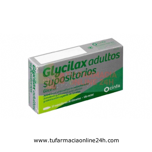 GLYCILAX ADULTOS SUPOSITORIOS , 12 supositorios