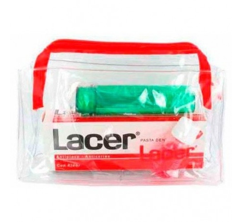 Lacer neceser viaje pasta 50 ml + cepillo + pasta 5 ml