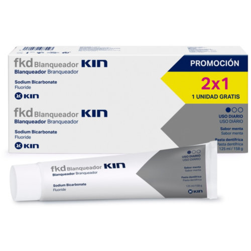 Fluor kin pasta dental blanqueador 125 ml pack 2x1 1000 ppm