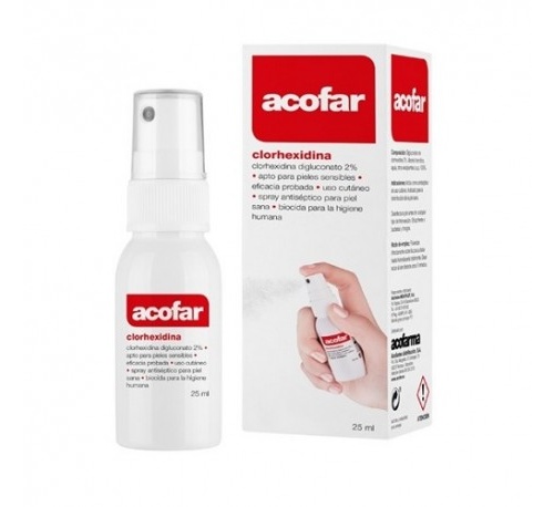 Clorhexidina digluconato 2 % acofar (spray 25 ml)