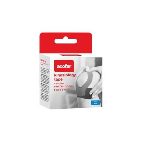 Acofar kinesiology tape vendaje (1 unidad 5 m x 5 cm color azul)