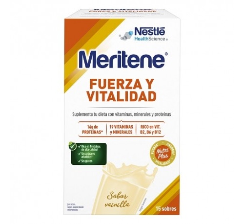 Meritene fuerza y vitalidad batido  15 sobres 30 g sabor vainilla