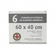 Gasa esteril algodon hidrofilo compresas - gran cruz (6 unidades)