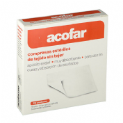 Aposito esteril tejido sin tejer - acofar (25 compresas 10 cm x 10 cm)