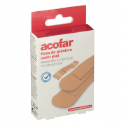Tiras adhesivas de plastico - acofar (24 unides color piel surtido)