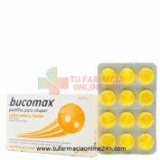 BUCOMAX PASTILLAS PARA CHUPAR SABOR MIEL Y LIMON , 24 pastillas