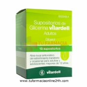 SUPOSITORIOS DE GLICERINA VILARDELL ADULTOS, 18 supositorios